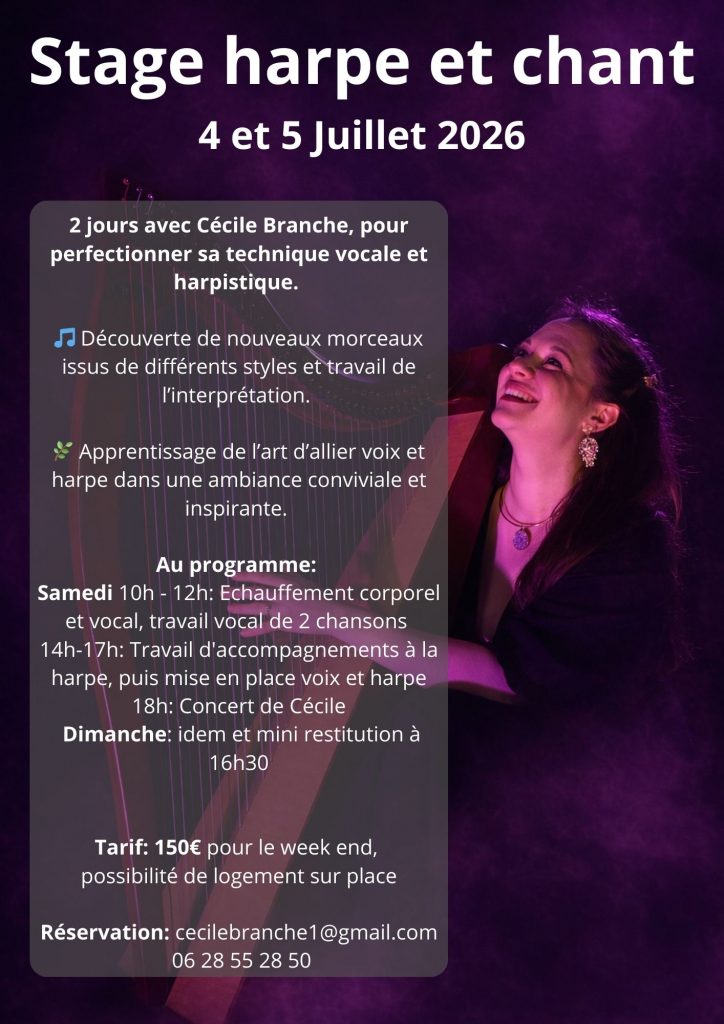 Stages de harpe et chant