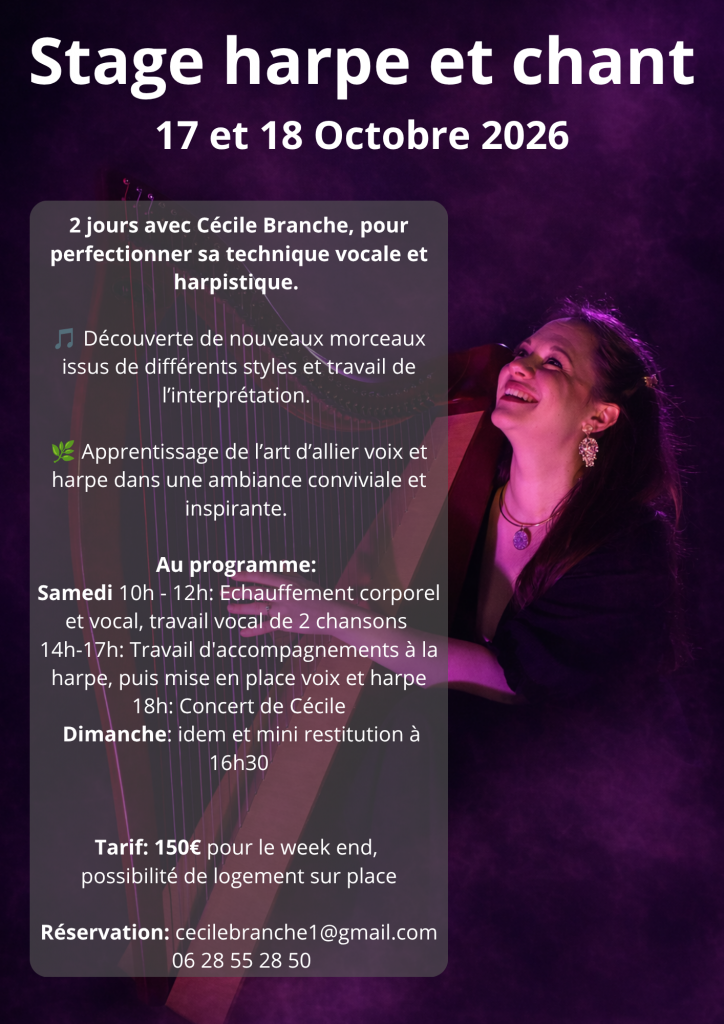 Stages de harpe et chant
